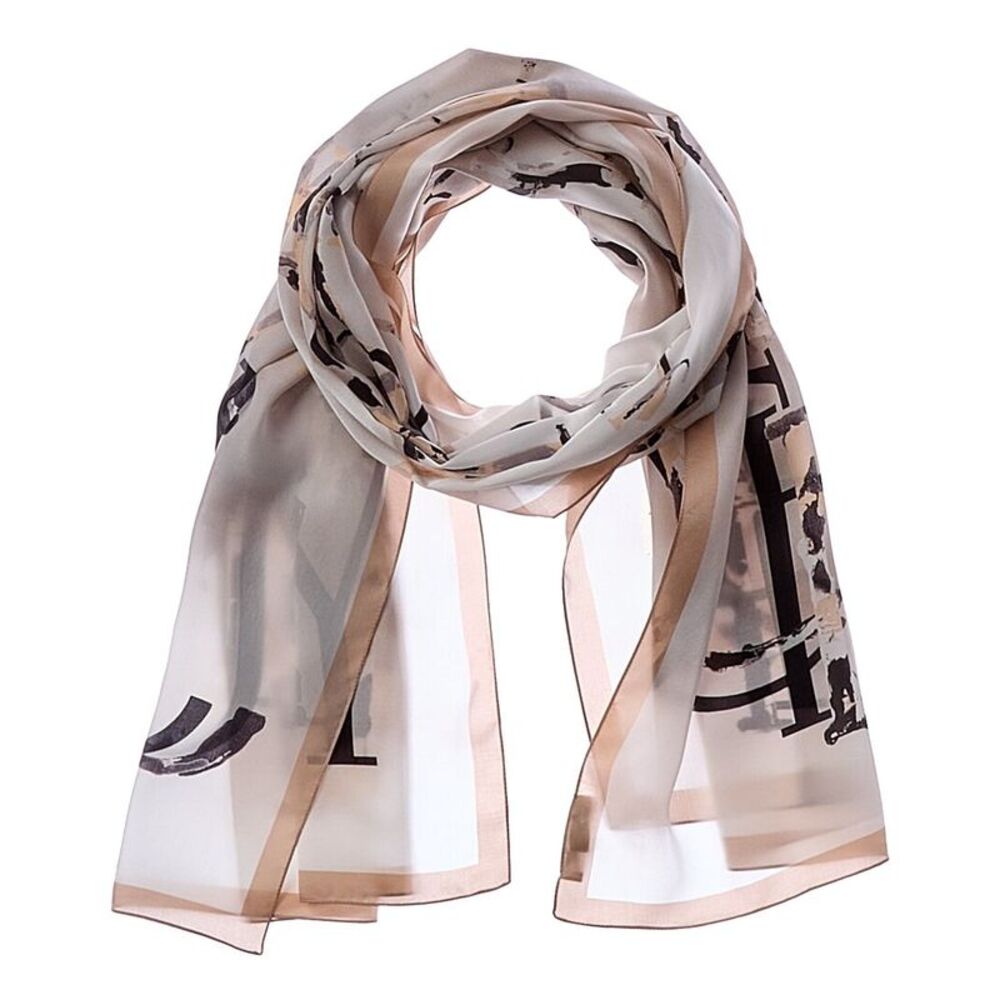 Jimmy Choo Logo Silk Scarf, Pink